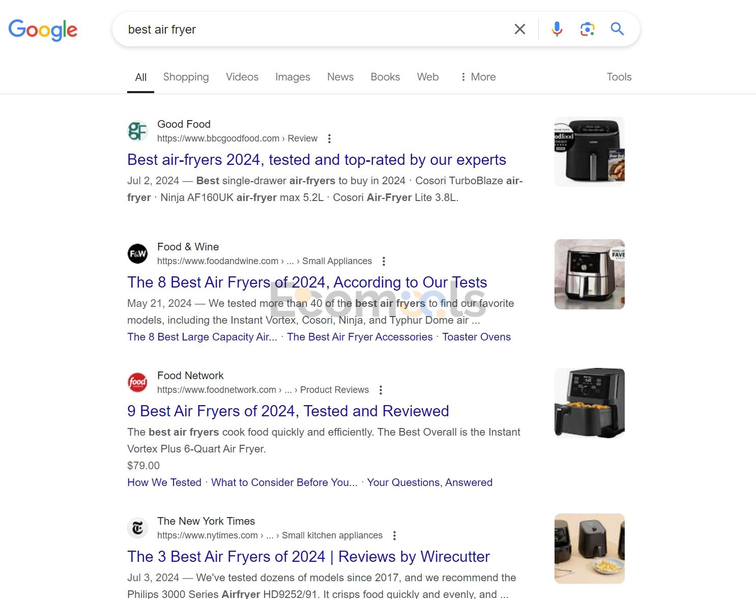 best air fryer关键词对应的内容类型一：推荐列表